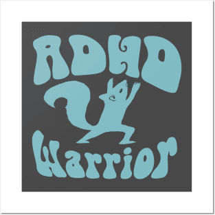 ADHD Warrior - squirrel warrior yoga pose Posters and Art